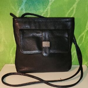 Chic Black Leather Crossbody Bag